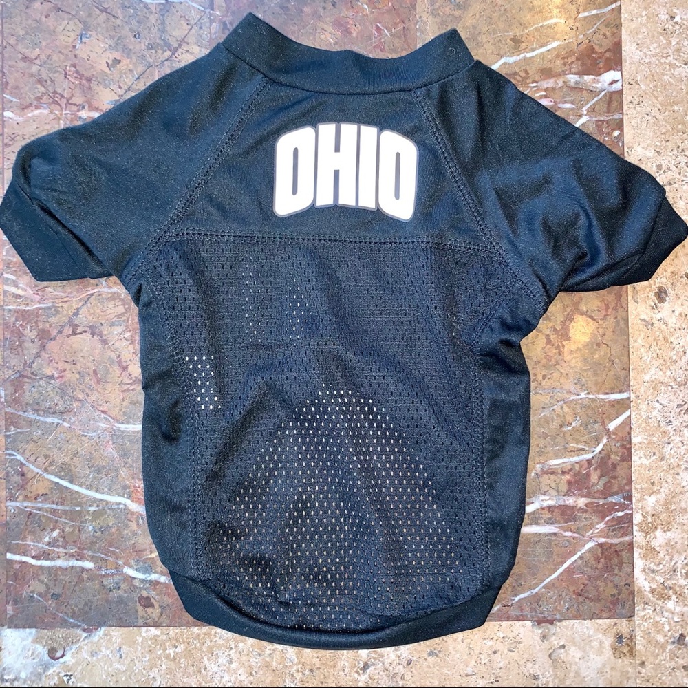 Dog SZ S “ARCH OHIO” Black Mesh Football Jersey
